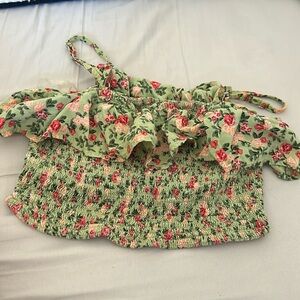 Crop top floral pattern